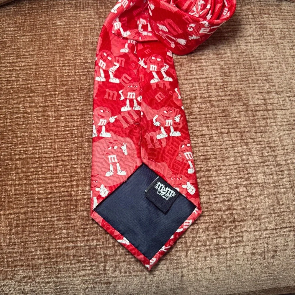 Official‎ M&M World Mars Bars Candy Tie Red Standard Length Wide Width Novelty